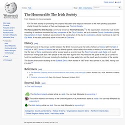 The Honourable The Irish Society