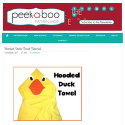 Nap Time Crafters: Duck Towel Tutorial