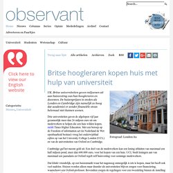 Britse hoogleraren kopen huis met hulp van universiteit