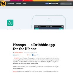 Hooops — a Dribbble app for the iPhone