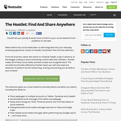The Hootlet: Find And Share Anywhere