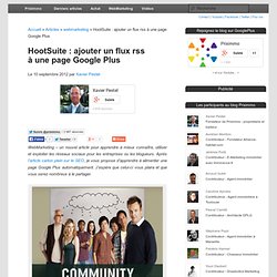 HootSuite : ajouter un flux rss à une page Google Plus