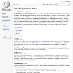 Beck Hopelessness Scale