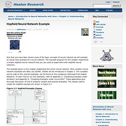 Hopfield Neural Network Example