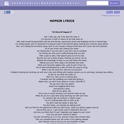 HOPSIN LYRICS - Ill Mind Of Hopsin 5