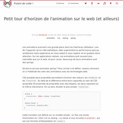 Petit tour d'horizon de l'animation sur le web (et ailleurs)