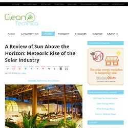 A Review of Sun Above the Horizon: Meteoric Rise of the Solar Industry
