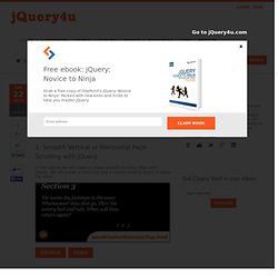 10 jQuery Horizonal Scroll Demos & Plugins