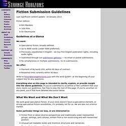 Strange Horizons Fiction Submission Guidelines