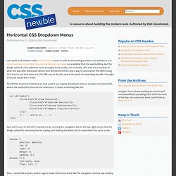 Horizontal CSS Dropdown Menus