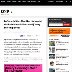 24 Superb Sites That Use Horizontal, Vertical Or Multi-Directional jQuery Scrolling Effect