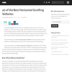 40 of the Best Horizontal Scrolling Websites