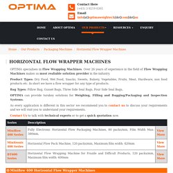 Best Flow Wrapping Machine in Australia at OPTIMA Weightech