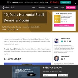 10 jQuery Horizontal Scroll Demos & Plugins