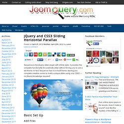 jQuery and CSS3 Sliding Horizontal Parallax