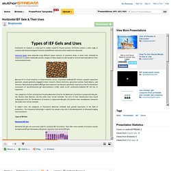 Horizontal IEF Gels & Their Uses