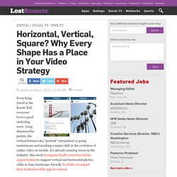Horizontal, Vertical, Square? Why Every Shape Has a Place in Your Video Strategy