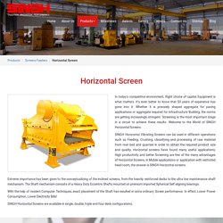 Horizontal screen for screening in Nashik