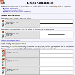 Líneas horizontales. CSS. Páginas web HTML / XHTML y hojas de estilo CSS. Bartolomé Sintes Marco