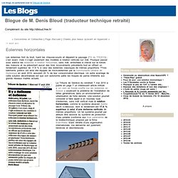 Eoliennes horizontales : Blogue de M. Denis Bloud (traducteur technique retraité)