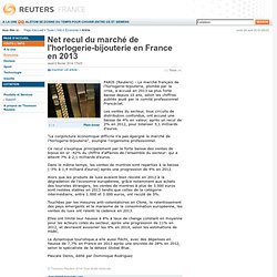 Net recul du marché de l'horlogerie-bijouterie en France en 2013