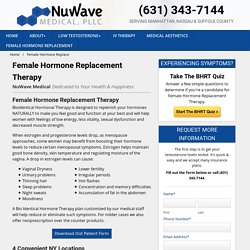Female Hormone Replacement Doctors Smithtown, BHRT Long Island