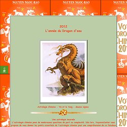 Horoscope chinois pour annee 2012, signe dragon d eau