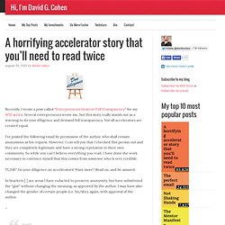 A horrifying accelerator story that you’ll need to read twice