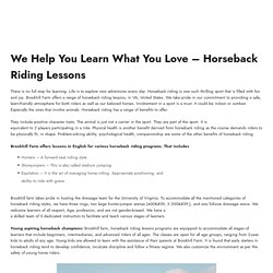 We Help You Learn What You Love – Horseback Riding Lessons - Brookhill Farm