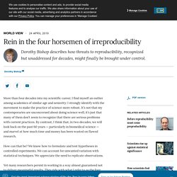Rein in the four horsemen of irreproducibility