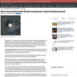 New horseshoe orbit Earth-companion asteroid discovered