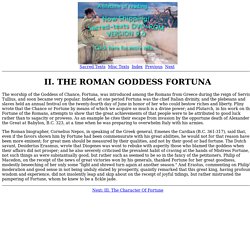 The Magic of the Horseshoe: Fortune And Luck: II. The Roman Goddess Fortuna