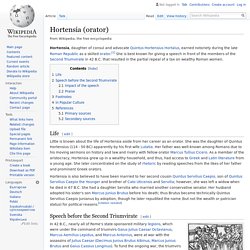 Hortensia (orator) - Wikipedia