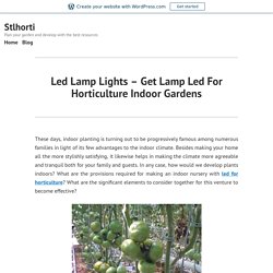 Led Lamp Lights – Get Lamp Led For Horticulture Indoor Gardens – Stlhorti