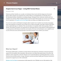 Hospice Care in Las Vegas – Living With Terminal Illness