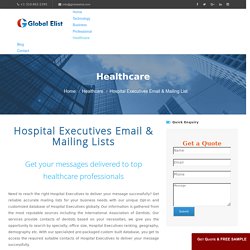 Hospital Executives Email Database USA