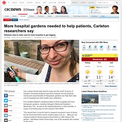 More hospital gardens needed to help patients, Carleton researchers say - Ottawa