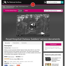 Royal Hospital Chelsea: Soldiers' service documents