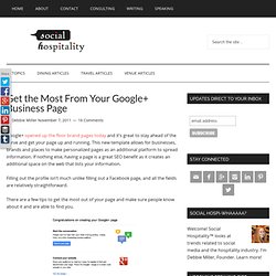 Social Hospitality - Google+ Business Pages