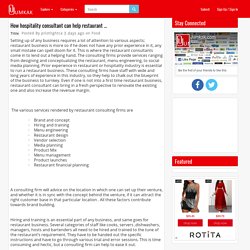 How hospitality consultant can help restaurant business?