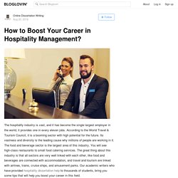 How to Boost Your Career in Hospitality Management?