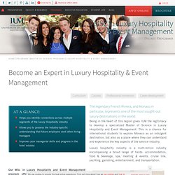 Master of Science in Luxury Hospitality & Event Management - IUM International University of Monaco