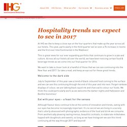 Hospitality trends we expect to see in 2017