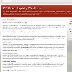 ICE Group Hospitality Warehouse: Effective Tips to Choose the Right Cook-Top