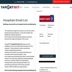 Hospitals Mailing List - Hospitals Database - TargetNXT