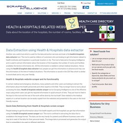 Health & Hospitals data extractor, Health & Hospitals Screen Scraper, Extract data from Health & Hospitals Website