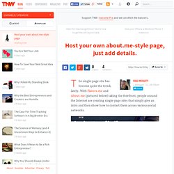 Host your own about.me-style page, just add details.