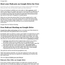 How to Host your Podcast on Google Drive for Free