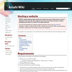 Hosting a website