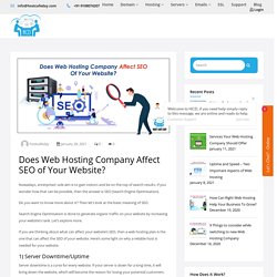 Does Web Hosting Company Affect SEO of Your Website?